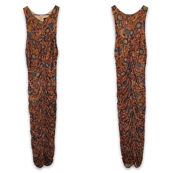 NWT REVOLVE X HOUSE HARLOW Floral Ruched Draped Sleeveless Bodycon Midi Dress L - Picture 7 of 9